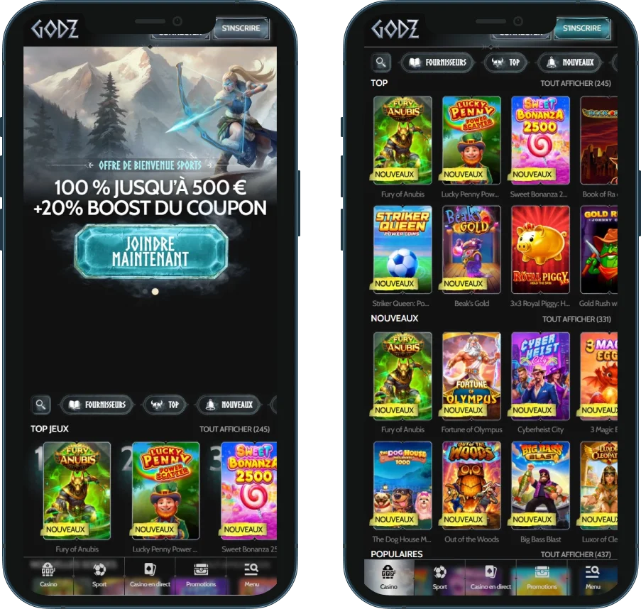 Godz sur mobile